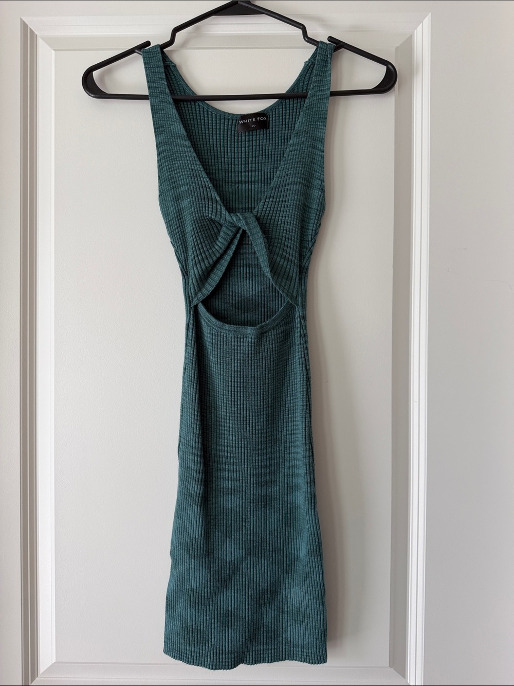 Whitefox Ribbed Knot-Front Tank Dress
